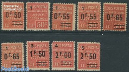 France 1926 Colis Postal 9v, Unused (hinged) - Ungebraucht