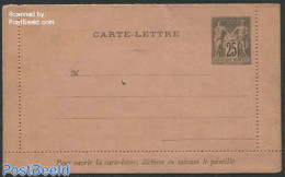 France 1886 Card Letter 25c, Unused Postal Stationary - 1859-1959 Briefe & Dokumente