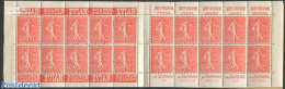 France 1924 20x50c Booklet (Evian-Grey Pooupon-Evian-Le Secours), Mint NH, Stamp Booklets - Unused Stamps