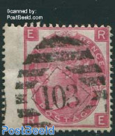 Great Britain 1867 3p, Plate 5, Used, Used Stamps - Gebruikt