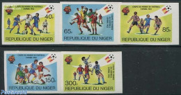 Niger 1981 Worldcup Football 5v, Imperforated, Mint NH, Sport - Football - Niger (1960-...)