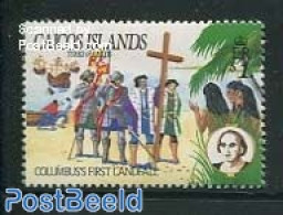 Turks And Caicos Islands 1984 1$, Stamp Out Of Set, Mint NH, History - Transport - Explorers - Ships And Boats - Onderzoekers
