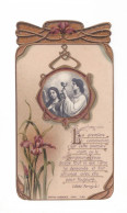 La Première Communion, Citation Abbé Perreyve Et Lys, Art Nouveau, éd. Gérard-Desgodets 3/39 - Images Religieuses