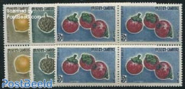 Cambodia 1962 Fruits 3v, Blocks Of 4 [+], Mint NH, Nature - Fruit - Fruits