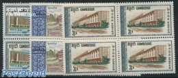 Cambodia 1968 Highschools 3v, Blocks Of 4 [+], Mint NH, Science - Education - Cambodja