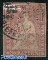 Switzerland 1854 15R. Print Period 1857/60, Used, Used Stamps - Usati