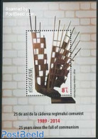 Romania 2014 Fall Of Communism 25th Anniversary S/s, Mint NH, History - History - Art - Sculpture - Ungebraucht