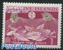 Maldives 1963 1R, Stamp Out Of Set, Mint NH, Health - Nature - Food & Drink - Fish - Fishing - Levensmiddelen