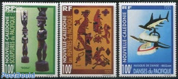 New Caledonia 1997 South Pacific Art 3v, Mint NH, Art - Sculpture - Unused Stamps