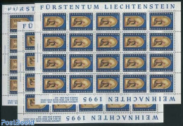 Liechtenstein 1995 Christmas 3 M/s, Mint NH, Religion - Christmas - Unused Stamps