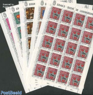 Luxemburg 1983 Caritas 5 M/ss, Mint NH, History - Religion - Coat Of Arms - Christmas - Unused Stamps