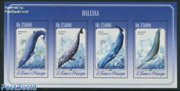 Sao Tome/Principe 2014 Whales 4v M/s, Mint NH, Nature - Sea Mammals - Sao Tome And Principe