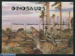 Ghana 2014 Dinosaurs 4v M/s, Mint NH, Nature - Prehistoric Animals - Vor- U. Frühgeschichte
