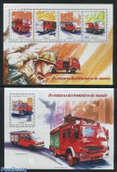 Guinea Bissau 2014 Fire Engines 2 S/s, Mint NH, Transport - Automobiles - Fire Fighters & Prevention - Voitures