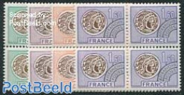 France 1976 Precancels 4v, Blocks Of 4 [+], Mint NH - Nuevos