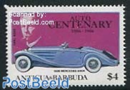 Antigua & Barbuda 1986 $4, Mercedes 500K, Stamp Out Of Set, Mint NH, Transport - Automobiles - Auto's