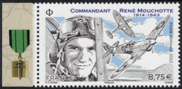 FRANCE  2023 -  Commandant René Mouchotte (1914-1943) - Issu De La Feuille De 10 Timbres- Poste Aérienne YT 95a Neuf ** - 1960-.... Ungebraucht