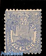 Fiji 1890 5p, Stamp Out Of Set, Unused (hinged), Transport - Ships And Boats - Ships