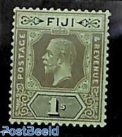 Fiji 1922 1Sh, WM Script-CA, Stamp Out Of Set, Unused (hinged) - Other & Unclassified