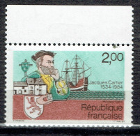 450ème Anniversaire Du 1er Voyage Jacques Cartier Au Canada (émission Conjointe Franco-canadienne) - Unused Stamps