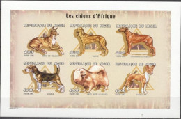 Niger 2000, Dogs, 6val In BF IMPERFORATED - Niger (1960-...)