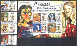 Burundi 2011 Pablo Picasso 4v+s/s, Imperforated, Mint NH, Modern Art (1850-present) - Pablo Picasso - Paintings - Andere & Zonder Classificatie
