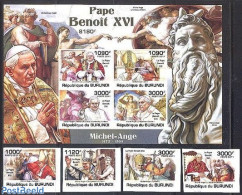 Burundi 2011 Pope Benedict XVI 4v+s/s, Imperforated, Mint NH - Andere & Zonder Classificatie