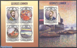 Burundi 2013 Georges Lemmen 2 S/s, Imperforated, Mint NH, Modern Art (1850-present) - Paintings - Other & Unclassified