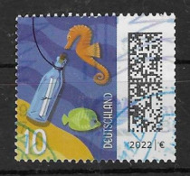 BRD 2022  Mi.Nr. 3703 , Seepferdchen + Flasche / Freimarken - Nassklebend - Gestempelt / Fine Used / (o) - Gebruikt