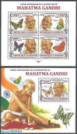 Burundi 2013 Mahatma Gandhi 2 S/s, Mint NH, History - Nature - Gandhi - Politicians - Butterflies - Mahatma Gandhi