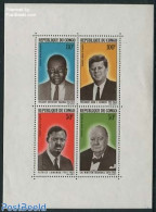 Congo Republic 1965 Politicians S/s, WITHOUT OVERPRINT On 50F Stamp, Mint NH, History - Various - American Presidents .. - Sir Winston Churchill