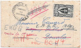 WW2 CAMEROUN 1943 Douala Redirigé Alger Via BCM4 FFL Controle Postal Poste Militaire BPM5 12 Janvier 1944 - Briefe U. Dokumente