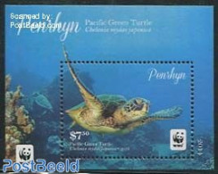 Penrhyn 2014 WWF, Pacific Green Turtle S/s, Mint NH, Nature - Animals (others & Mixed) - Reptiles - Turtles - World Wi.. - Penrhyn