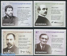 Romania 2014 Authors 4v, Mint NH, Art - Authors - Handwriting And Autographs - Unused Stamps