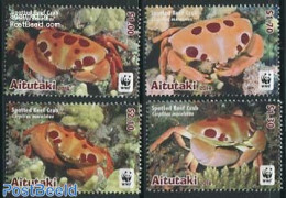 Aitutaki 2014 WWF, Crabs 4v, Mint NH, Nature - Animals (others & Mixed) - Shells & Crustaceans - World Wildlife Fund (.. - Meereswelt