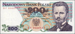 Poland 200 Zloty 1986 P143e Uncirculated Banknote - Pologne