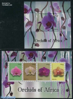 Ghana 2014 Orchids 2 S/s, Mint NH, Flowers & Plants - Other & Unclassified