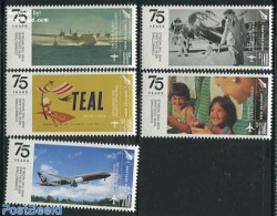 New Zealand 2015 Connecting New Zealand, Airplanes 5v, Mint NH, Transport - Aircraft & Aviation - Art - Poster Art - Unused Stamps