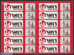 Israel 2015 Express Booklet (6 Menorahs On Right Edge), Mint NH, Nature - Flowers & Plants - Stamp Booklets - Ongebruikt (met Tabs)
