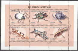 Niger 2000, Insects, 6val In BF - Beetles