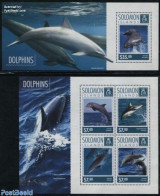 Solomon Islands 2014 Dolphins 2 S/s, Mint NH, Nature - Sea Mammals - Solomon Islands (1978-...)