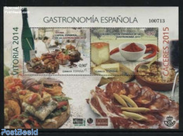 Spain 2015 Gastronomy, Vitoria & Caceres S/s, Mint NH, Health - Nature - Food & Drink - Wine & Winery - Unused Stamps