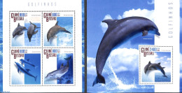 Guinea Bissau 2014 Dolphins 2 S/s, Mint NH, Nature - Sea Mammals - Guinée-Bissau