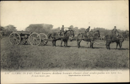CPA Französische Artillerie, Geschütz, Soldaten Zu Pferden, I. WK - Sonstige & Ohne Zuordnung
