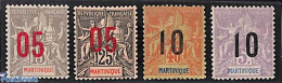 Martinique 1912 Overprints 4v, Unused (hinged) - Other & Unclassified