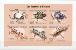 Niger 2000, Insects, 6val In BF IMPERFORATED - Coléoptères