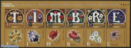 Romania 2015 Flower Alphabet S/s, Mint NH, Nature - Flowers & Plants - Roses - Neufs