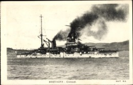 CPA Französisches Kriegsschiff Bretagne - Autres & Non Classés