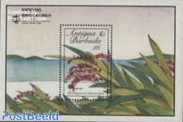 Barbuda 1990 Rodriguezia Lanceolata S/s, Mint NH, Nature - Flowers & Plants - Barbuda (...-1981)