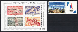 SPECIAL JO 2024- Bloc Spécial Sport N° 8372 PHILAGENDA 2024  + PARIS 2024 Surcharge Lima YT 5144A (2017)   - Neuf ** - Mint/Hinged